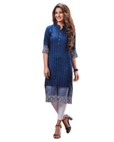 Stylish One-Of-A-Kind Rayon Embroidery Kurti
