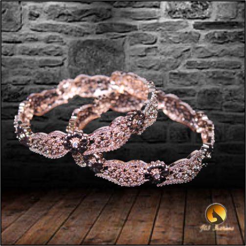 Kada Bangles in Rose Gold Polish