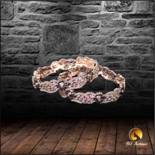 Kada Bangles in Rose Gold Polish