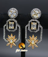 Stone Earrings | light Weight | Black Polish