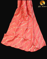 Munga Crepe Silk Saree with Leheriya design