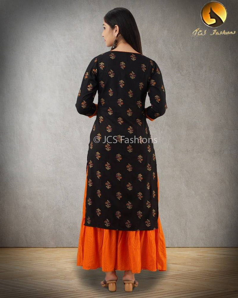 Rayon Kurti With Skirt
