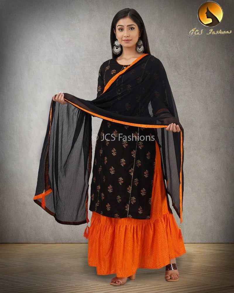 Rayon Kurti With Skirt