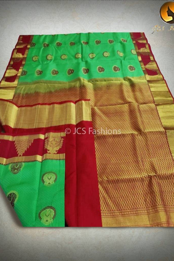 Kanchipuram Pure Silk Saree, Silk Mark certified Saree JCS Fashions