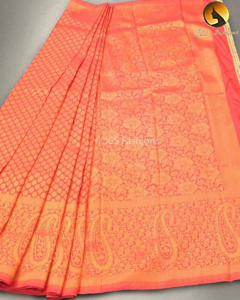Soft Silk Saree With Zari woven border and pallu