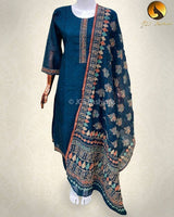 Soft Chanderi 3 Piece Suit