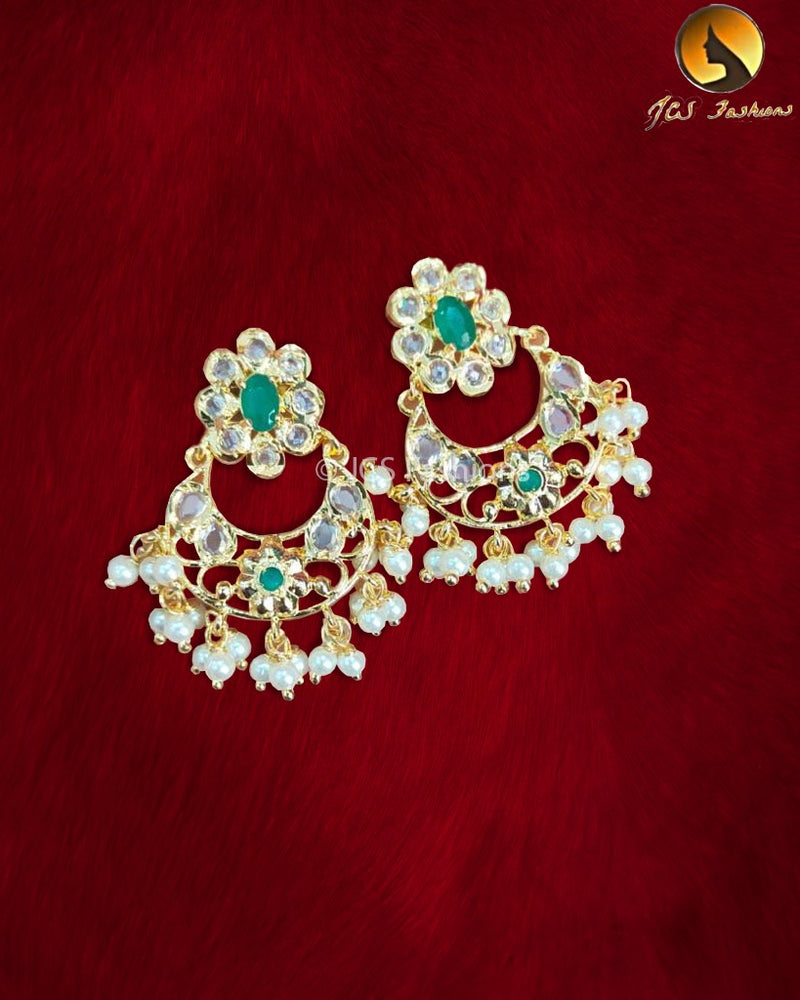 Chandbali Earrings | Indian Earrings | Kundan Earrings Jewelry