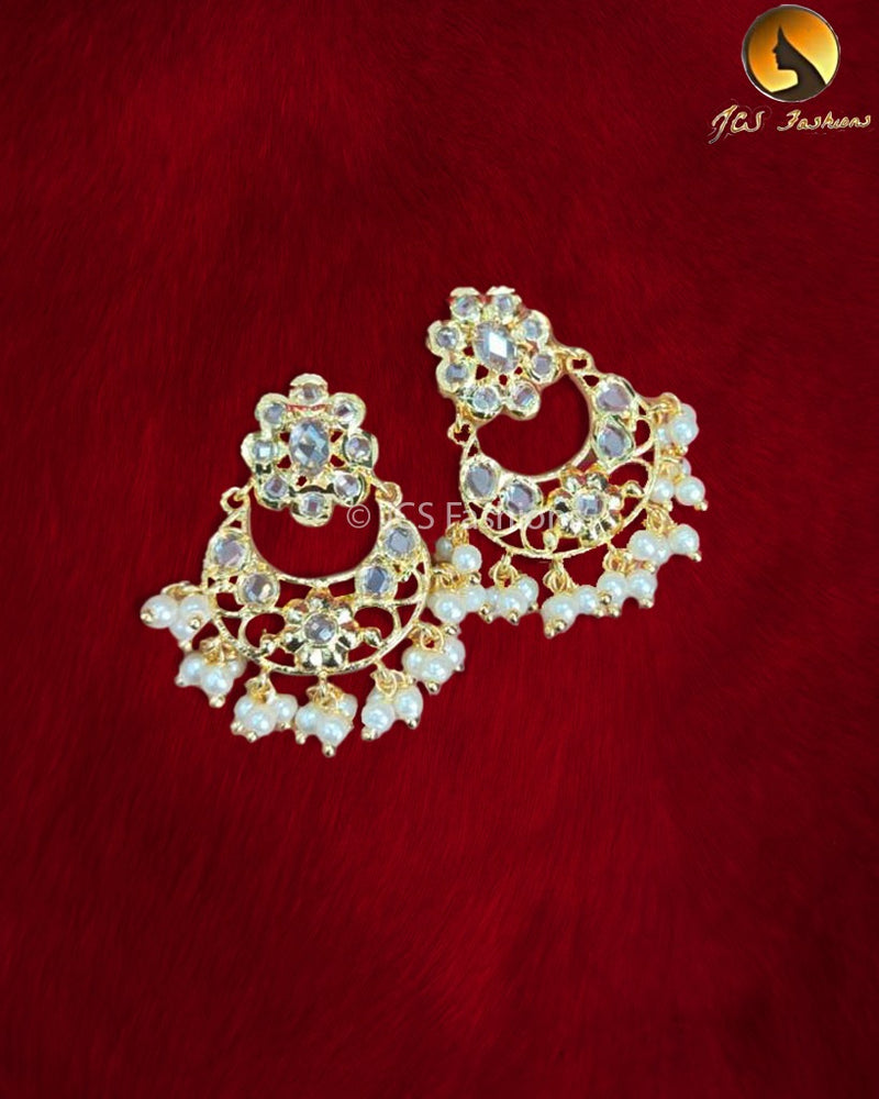 Chandbali Earrings | Indian Earrings | Kundan Earrings Jewelry