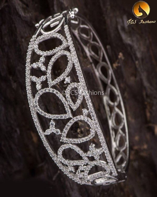 Women's Fancy Bracelet with White Stone