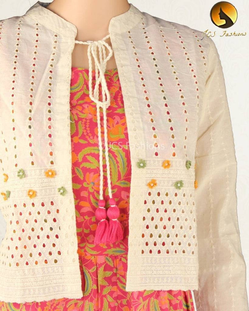 Long Kurti Gown with Jacket, Two Piece Kurti
