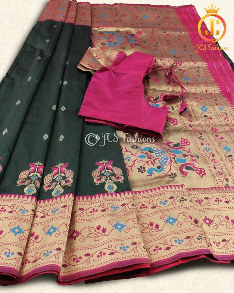 Semi Silk Saree, Rich Pallu, Grand Border