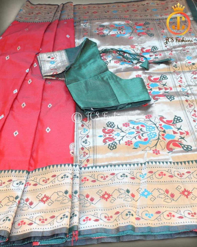 Paithani Saree in Semi Silk Material