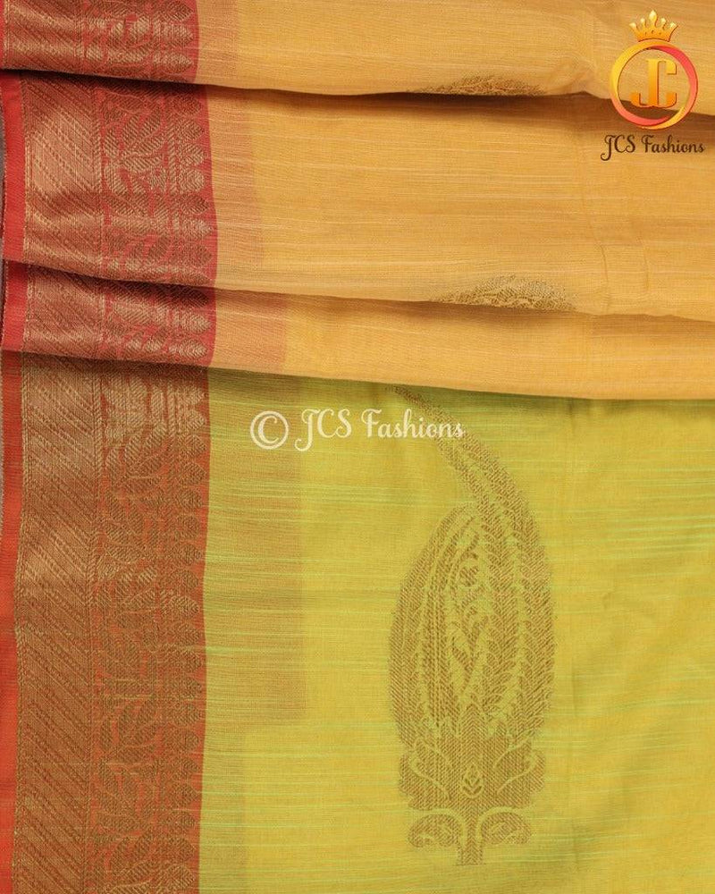 Rich Jute Banarasi Silk Saree in Yellow