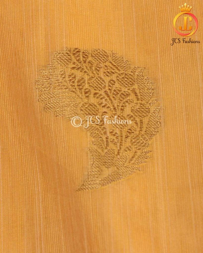 Rich Jute Banarasi Silk Saree in Yellow