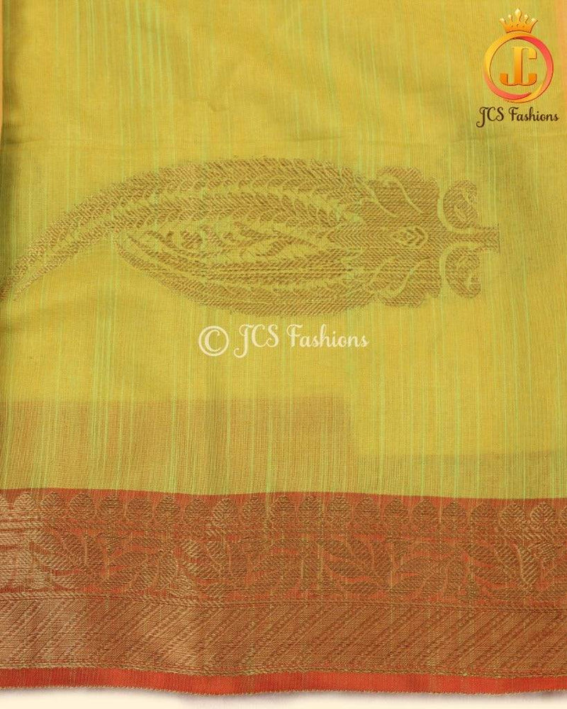 Rich Jute Banarasi Silk Saree in Yellow