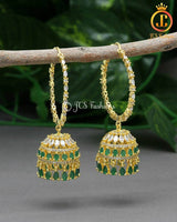 Beautiful Gold Plated Jhumki Stone Jhumka