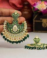 Charming Mint Green Meena Earrings