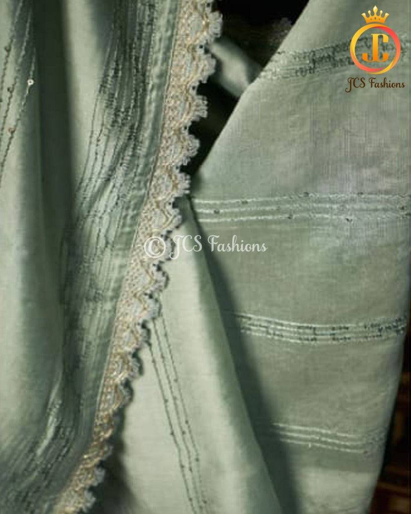 Fancy hand work 3 piece Salwar suit in Blue Kurti JCS Fashions