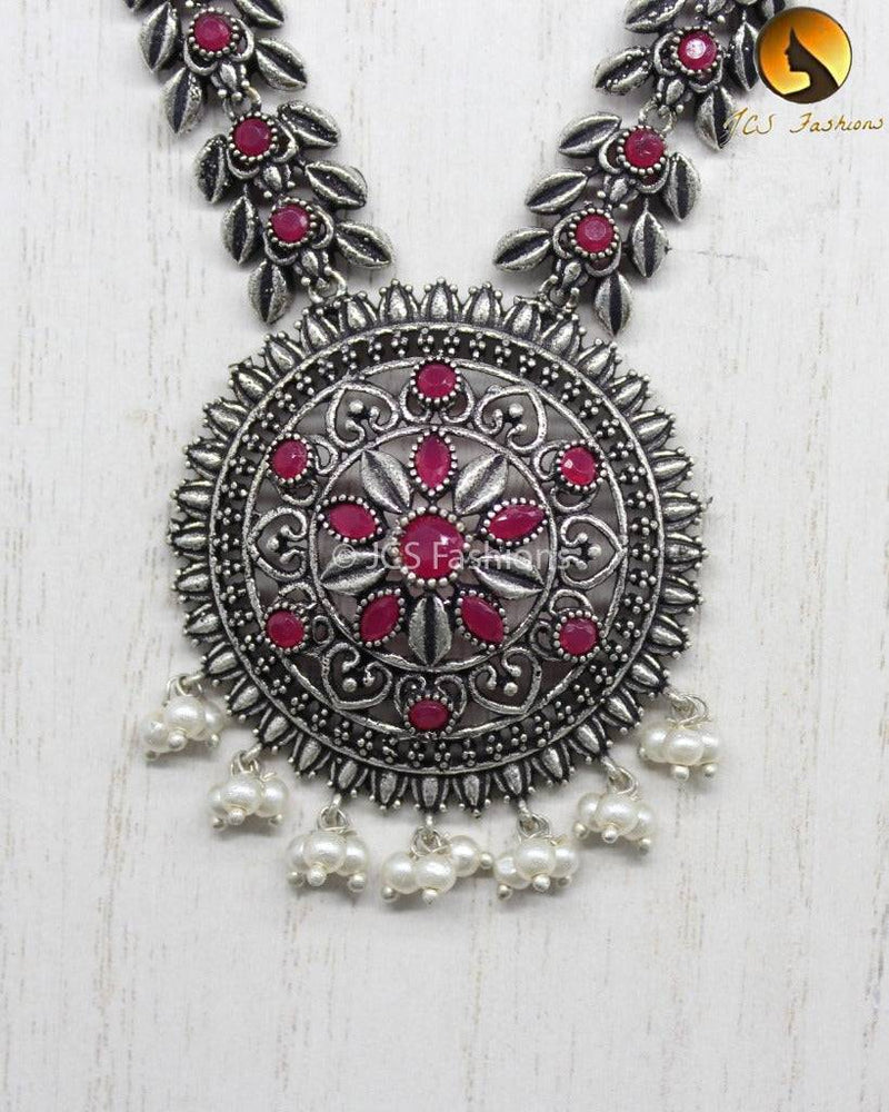 Elegant Oxidized German Silver neck set