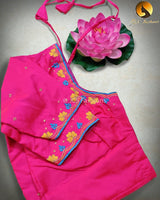 Aari embroidered work butter silk blouses for women Blouse JCS Fashions
