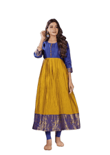 Silk Weaving Kurti with Jacquard Border