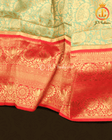 Banarasi Lehenga with Crop Top| Kanchipuram Border Lehenga JCS Fashions