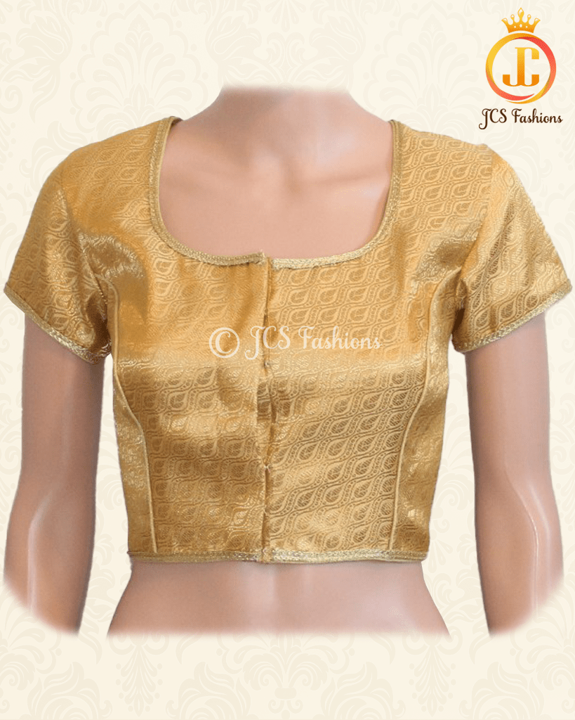Beautiful Gold Color Banarasi Brocade Blouse Blouse JCS Fashions Gold 40
