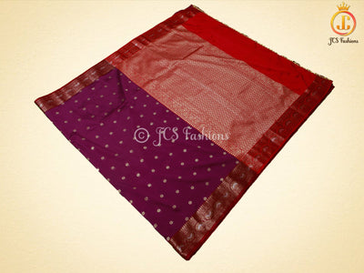 Beautiful Soft Banarasi Silk Saree With A Fully Stitched Blouse SAREE JCS Fashions