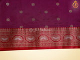 Beautiful Soft Banarasi Silk Saree With A Fully Stitched Blouse SAREE JCS Fashions Maroon 5.5 meters