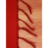 Big Kattem(Square) Body Kanchi Rich Cotton, Red Saree For Women SAREE JCS Fashions