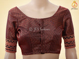 Black Copper Zari Soft Silk Saree With fully stitched Blouse SAREE JCS Fashions