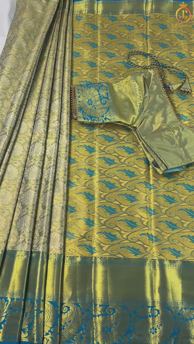 Semi silk, Kanchi pattu saree With Blouse. Traditional Indian Saree For Women SAREE JCS Fashions