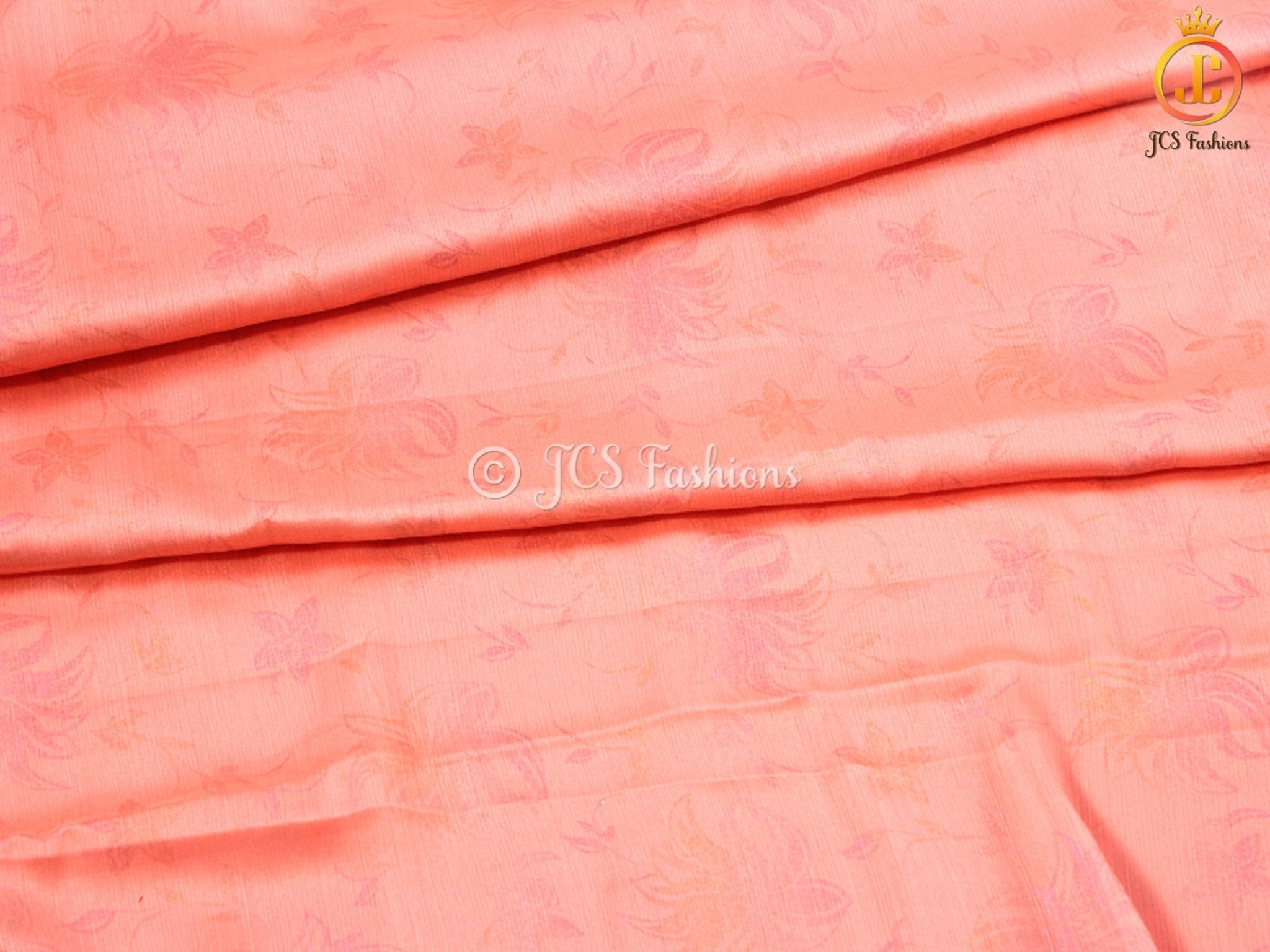 Chiffon Saree, Light weight, Saree with Stitched blouse, Flowy Saree SAREE JCS Fashions
