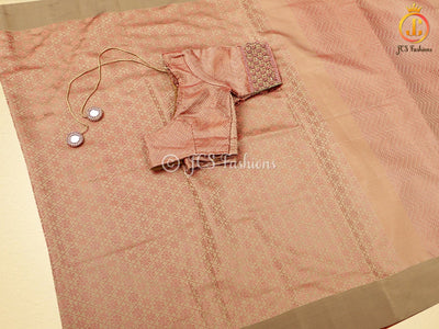 Copper Zari-Green color Soft Silk Saree With Beautiful Blouse SAREE JCS Fashions Golden 5.5 meters