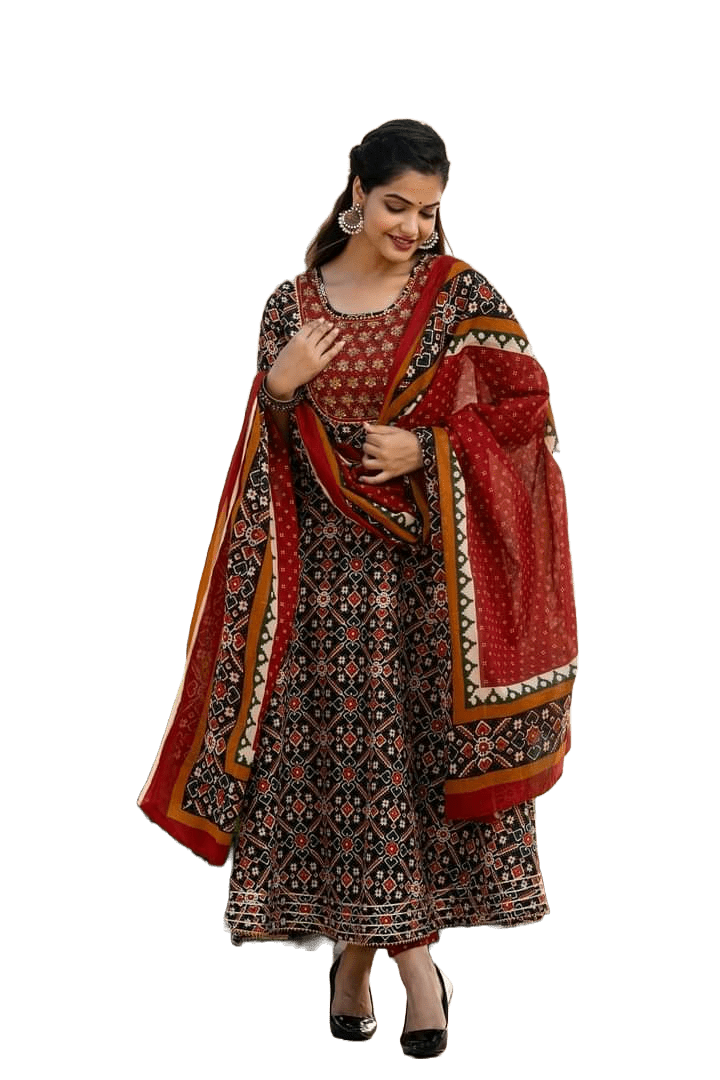 Cotton Full Flare designer Kurti from JCS Fashions - JCS Fashions