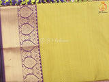 Gold Zari Border Korvai Plain Body Semi Silk Saree With Blouse SAREE JCS Fashions