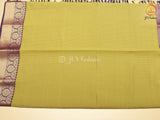 Gold Zari Border Korvai Plain Body Semi Silk Saree With Blouse SAREE JCS Fashions