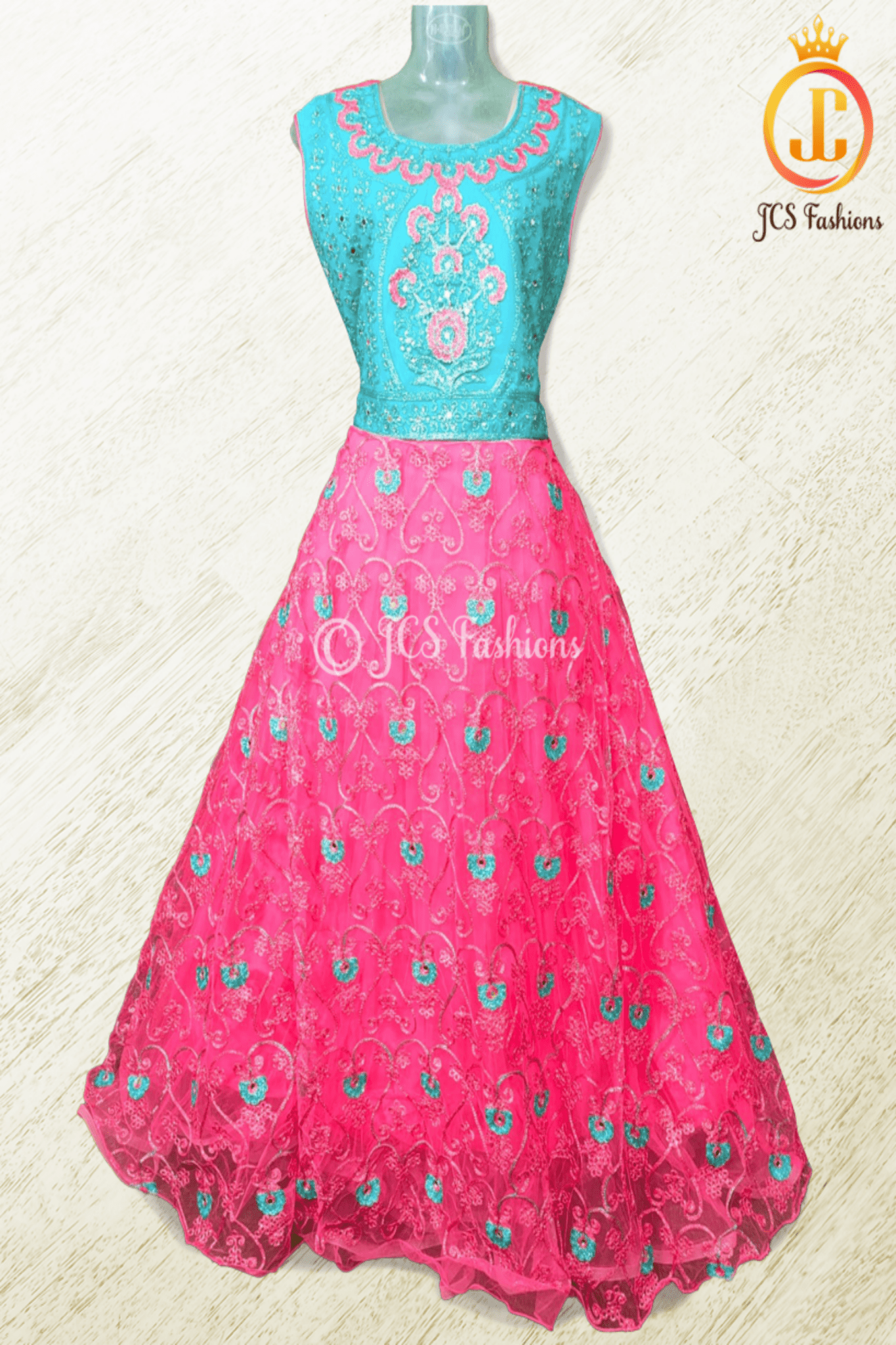 Graceful Glamour: Unveiling our New Netted Frock – Elevate Your Style GIRLS JCS Fashions Pink Small (36)