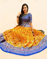 Patola Printed Designer Lehenga With Crop Top