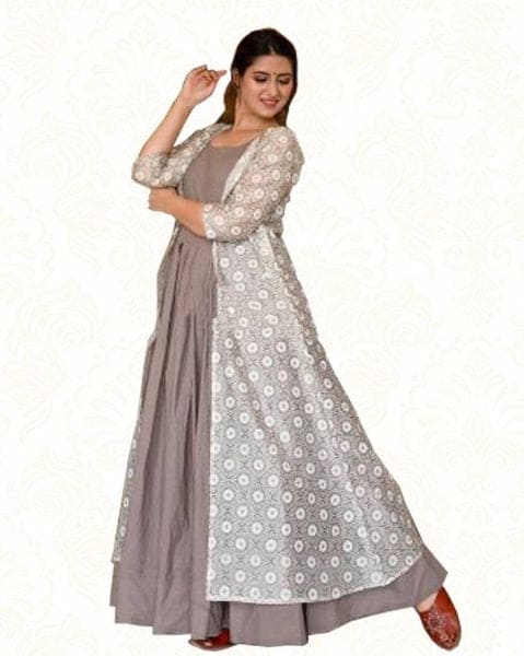 Indo Western Long Gown with Jacket