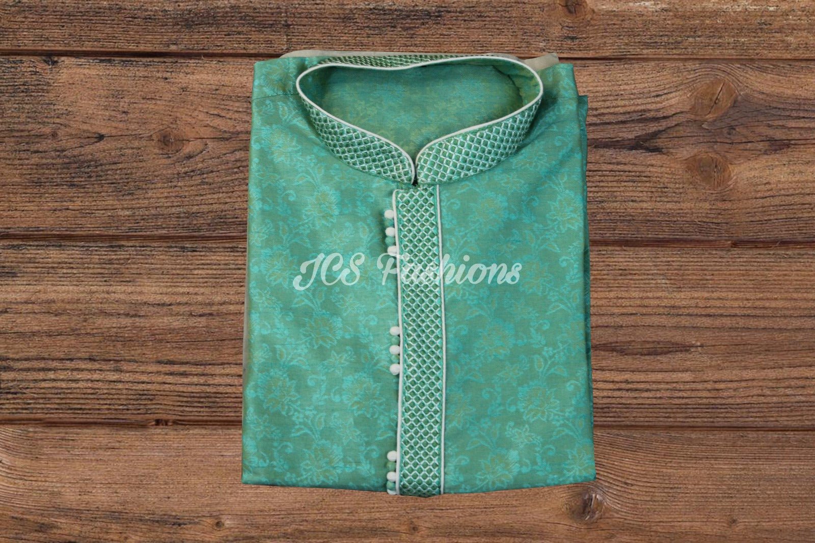 Indian Men's Silk Cotton Long Sleeves Kurta Pajamas for Men's Dressing Gift - JCS Fashions