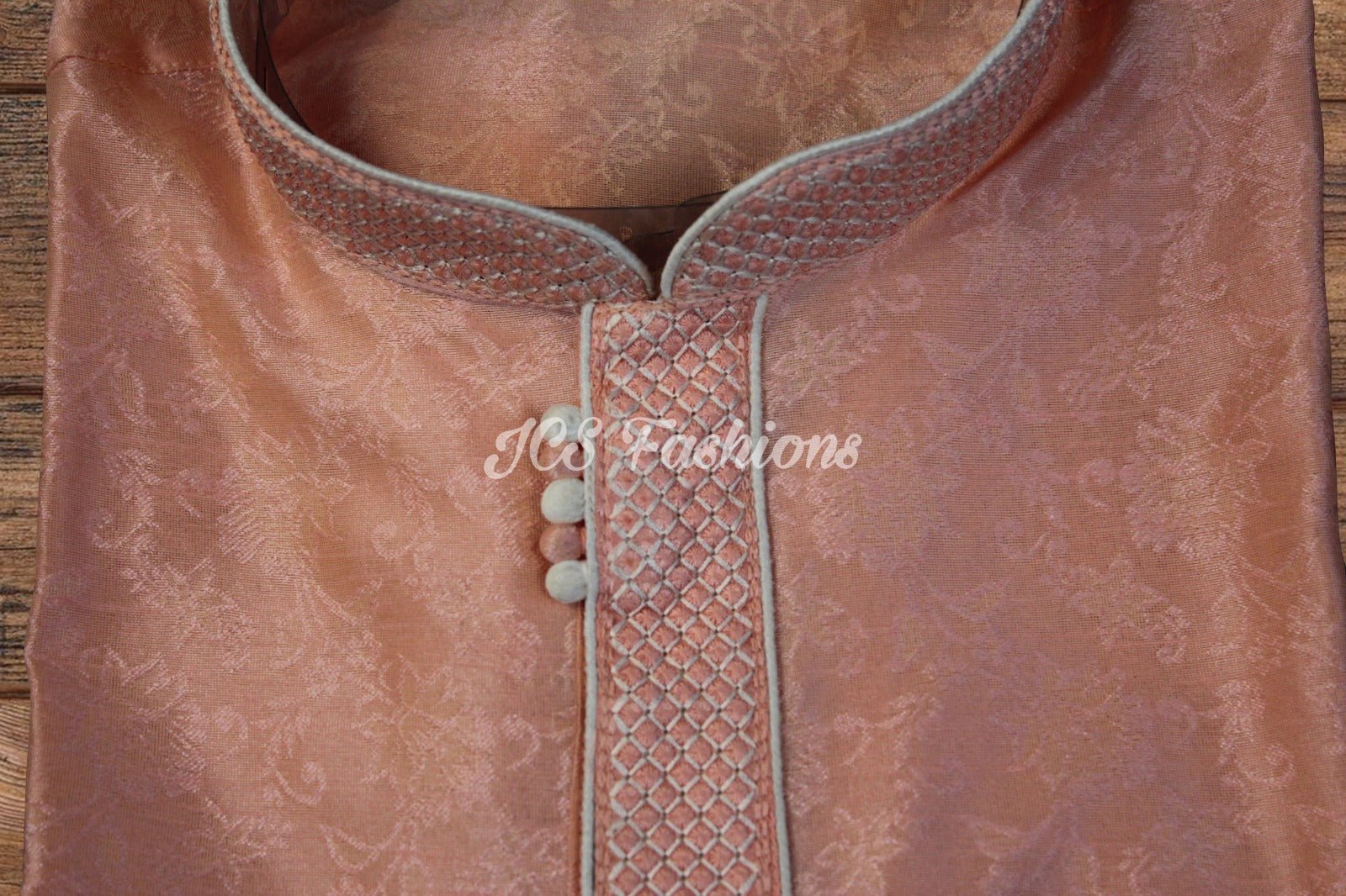 Indian Men's Silk Cotton Long Sleeves Kurta Pajamas for Men's Dressing Gift - JCS Fashions