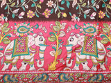 Kalamkari And Floral Design Saree With ready to wear Blouse SAREE JCS Fashions