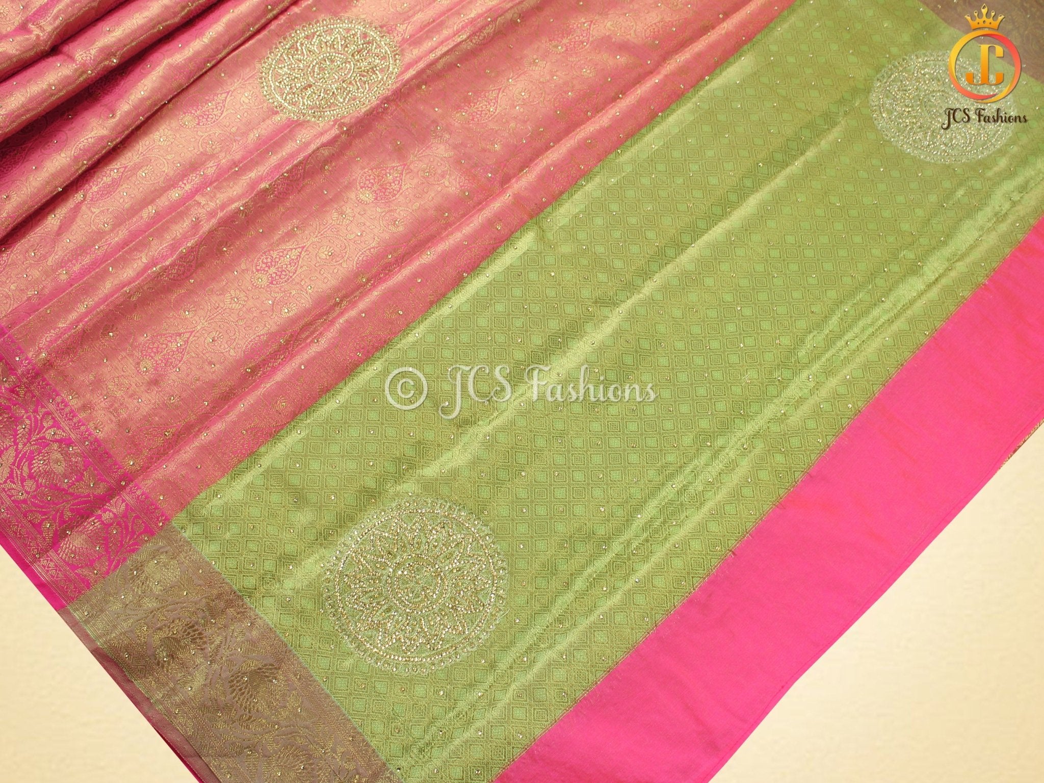 Kora Weaving Muslin Silk Designer Saree SAREE JCS Fashions