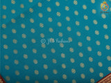 Korvai Semi Silk Saree With Maggam Work Blouse, Blue And Maroon SAREE JCS Fashions