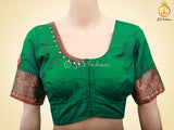 Maroon color Semi-Silk Saree With Maggam Work Blouse SAREE JCS Fashions