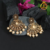 Matte Finish Gold Oxidised Earrings - multiple colors Jewelry JCS Fashions Olive Green