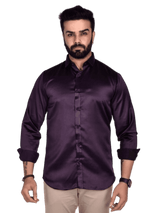 Men's Silk Shirt, Veshti Shirt, Indian Traditional Shirt MEN JCS Fashions Wine Small