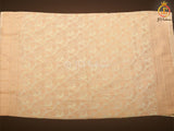 Pastel And Ivory Khadi Georgette Saree With Stitched Blouse SAREE JCS Fashions