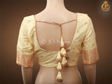 Pastel And Ivory Khadi Georgette Saree With Stitched Blouse SAREE JCS Fashions